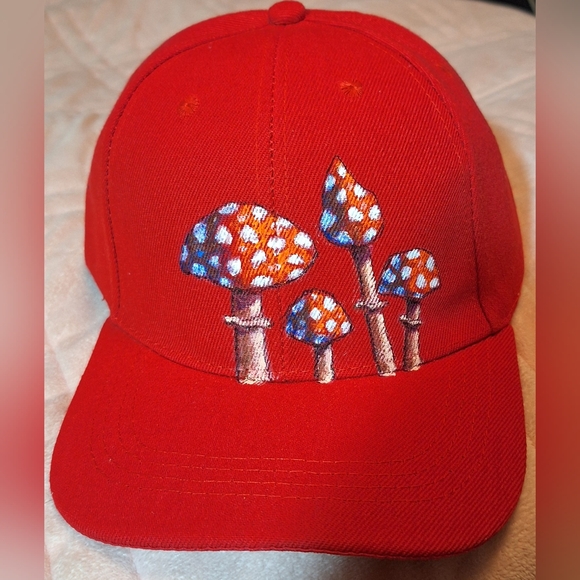 Red Mushroom Baseball Cap! - Picture 4 of 5